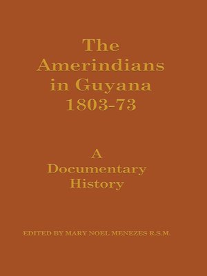 cover image of The Amerindians in Guyana 1803-1873